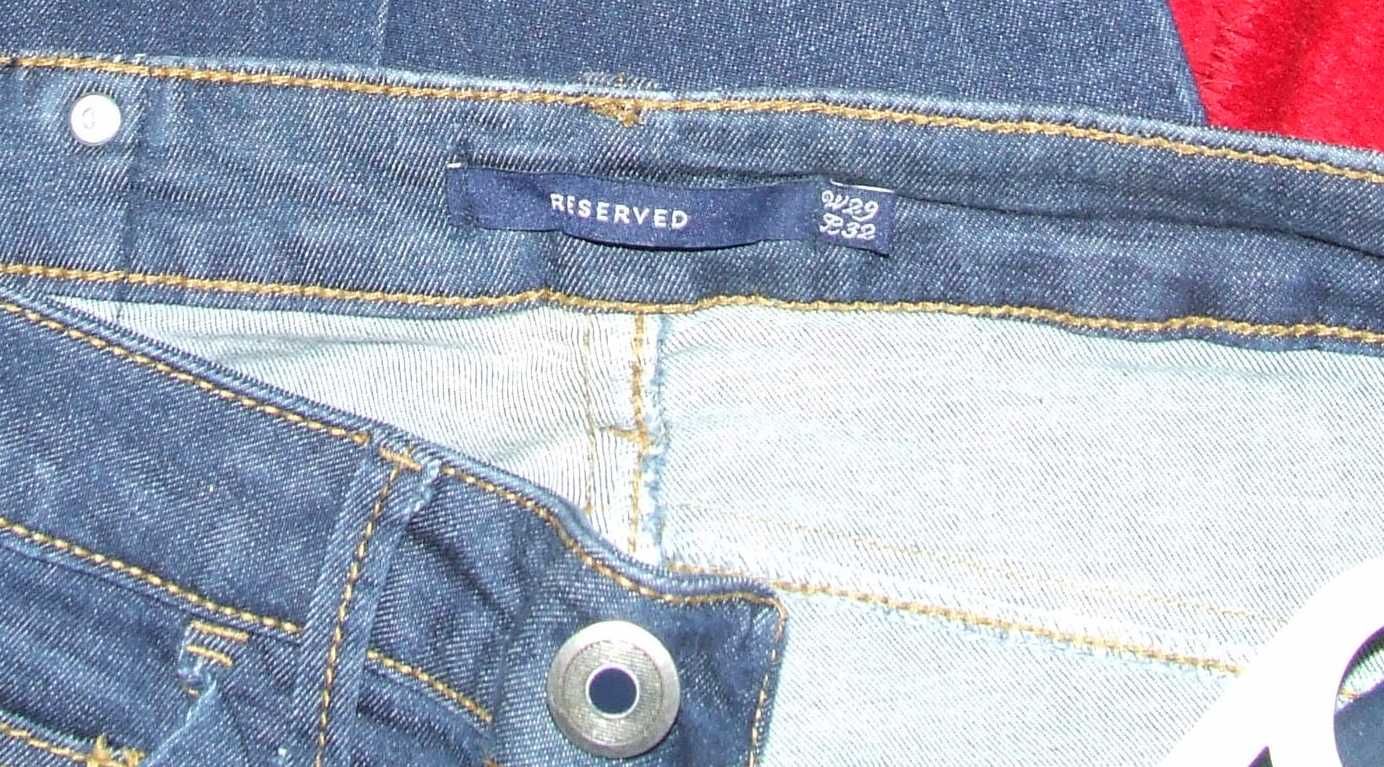 Reserved 29 32 jak M 38 granatowe jeansy damskie