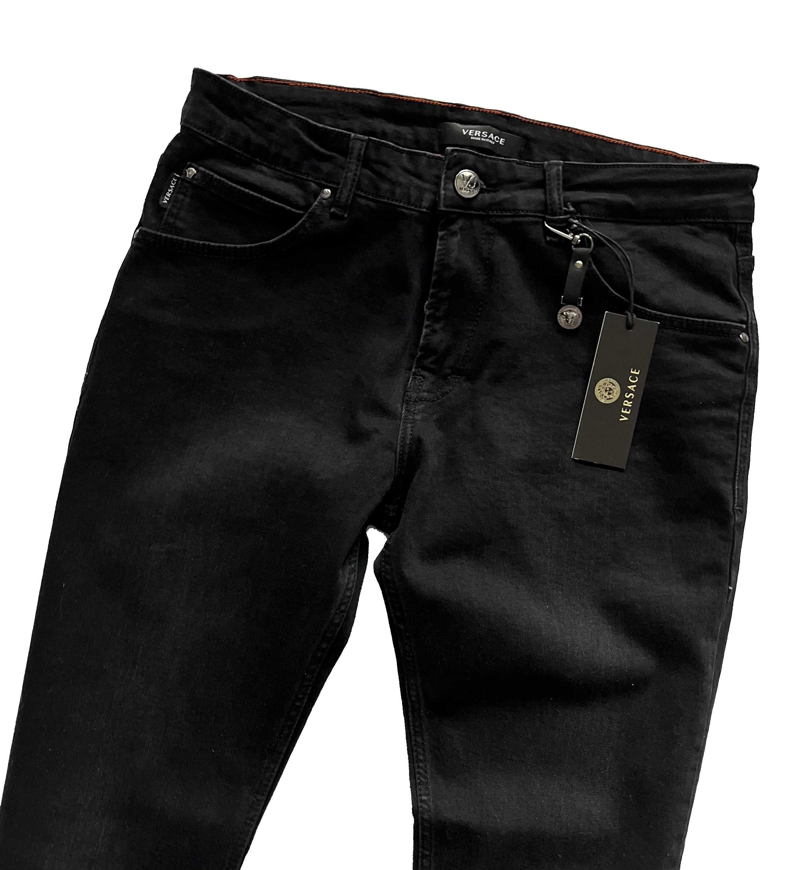 Versace spodnie jeansowe czarne rozm XL 36 jeans