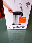 Balde lixo inox cromado NOVO da SIMPLEHUMAN 4,5lt