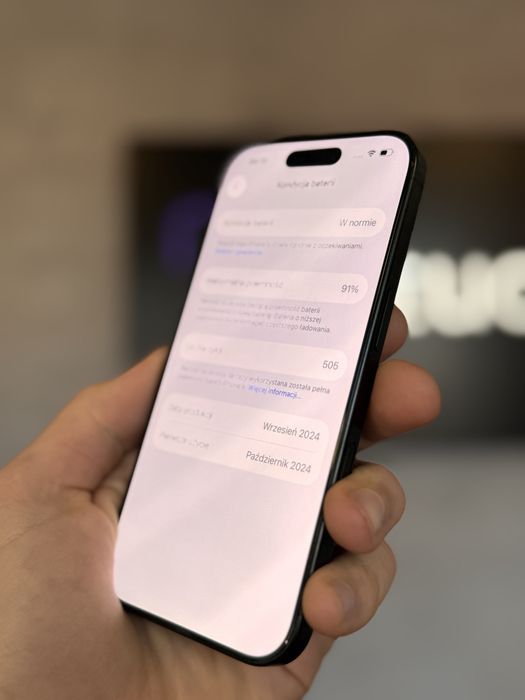 RATY 0% iPhone 16 Pro 128GB BATERIA 91% GWARANCJA 12 miesiecy!!!