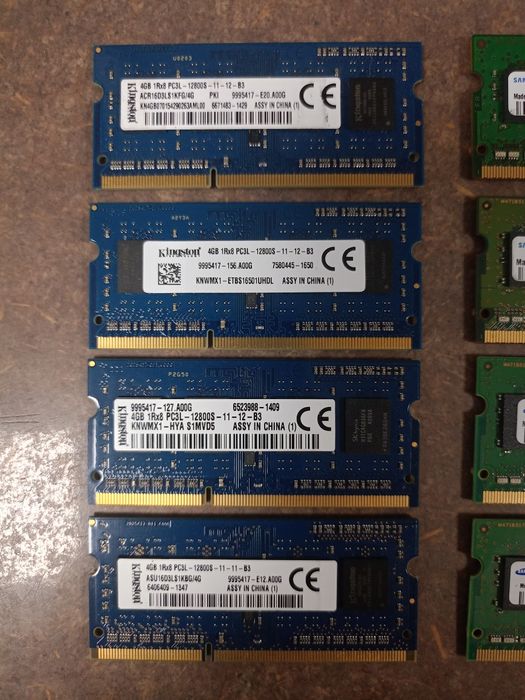 Kości pamięci ram DDR 3, DDR 4, 8gb (2x4gb) laptop,
