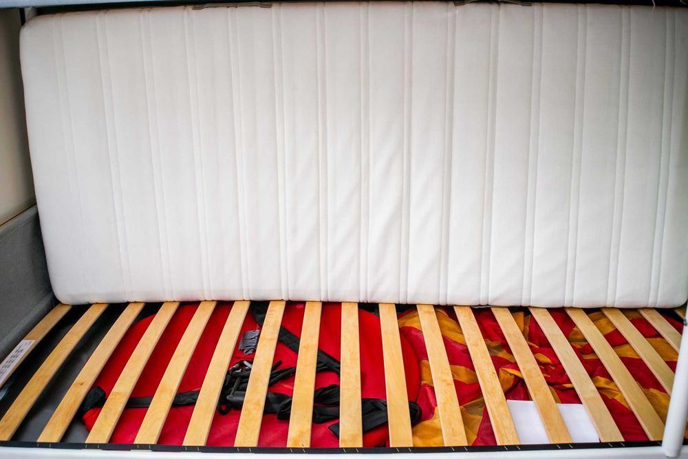 Rama łóżka piętrowego IKEA VITVAL, biały/jasnoszary, 90x200 cm | łóżko