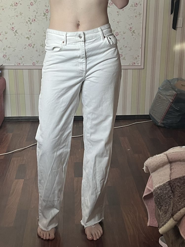 Білі джинси zara