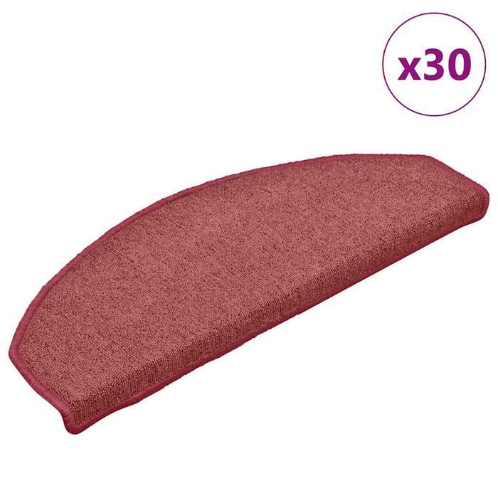 Vidaxl Maty Na Schody 30 Szt. Czerwone 65X24X4 Cm