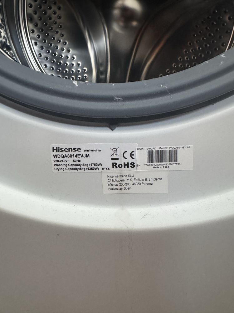 Máquina de Lavar e Secar Roupa Hisense