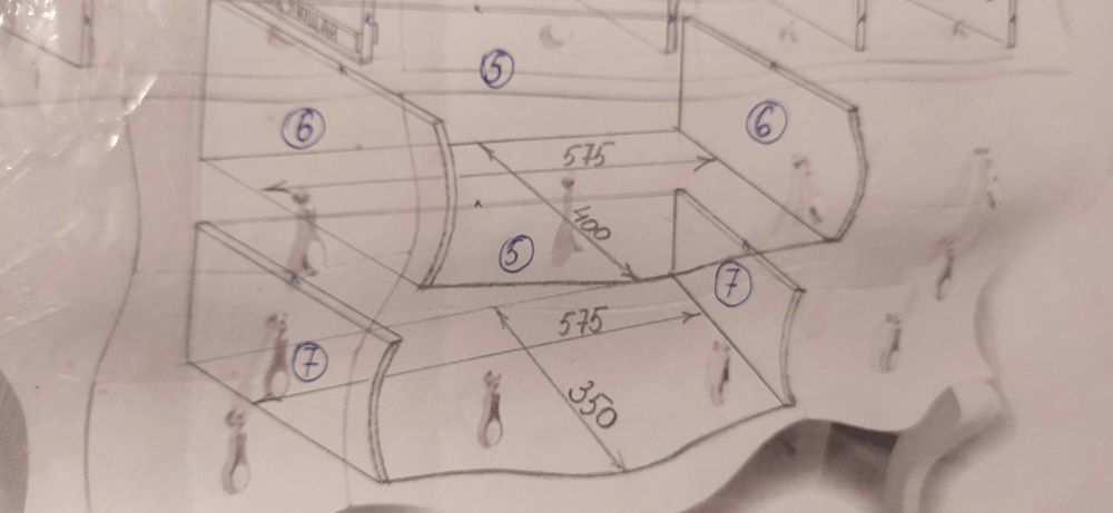Комод арт-деко: 150х84х50 см.
