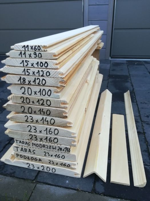 Deska tarasowa  podłoga tarasówka podbitka elewacja półbal 23x160mm