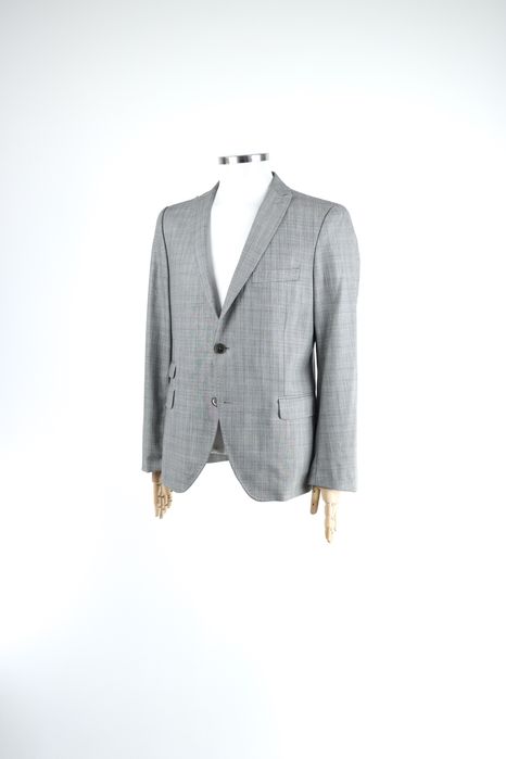 DRYKORN Чоловічий вовняний сірий піджак у клітинку. Оригінал. 50 (М)