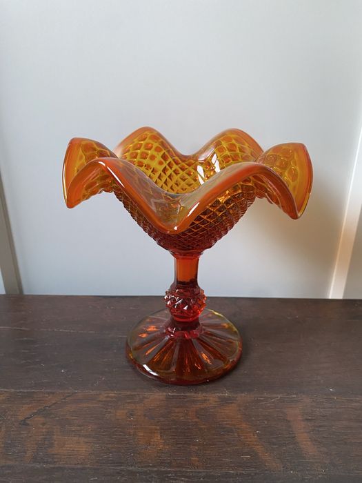 Astrid HSG Ząbkowice szklo kolorowe prasowane vintage prl