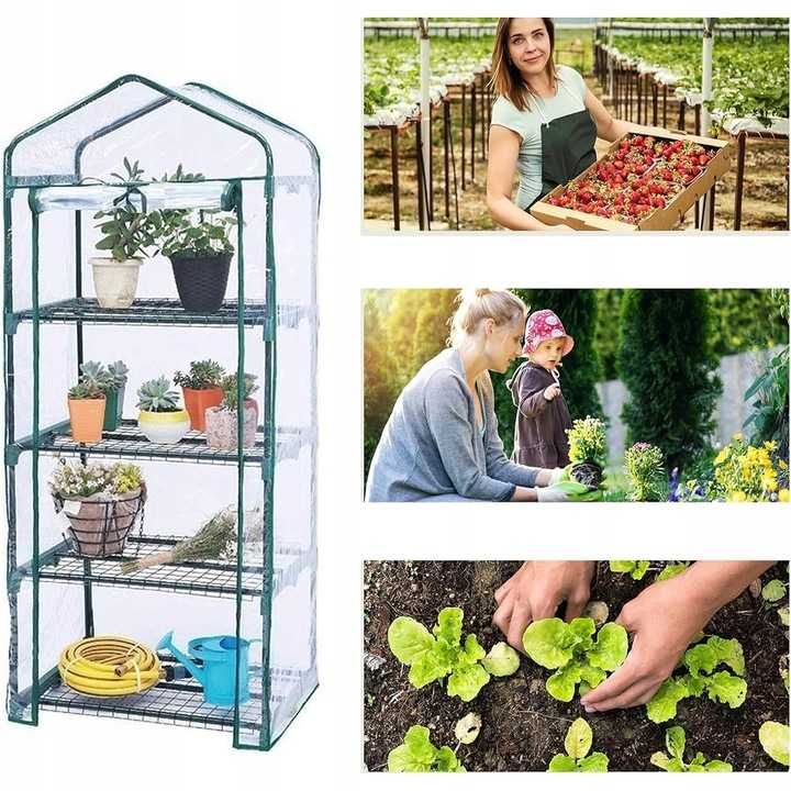 Mini Szklarnia Balkonowa Ogrodowa Tarasowa Foliak na Balkon 160x70x50