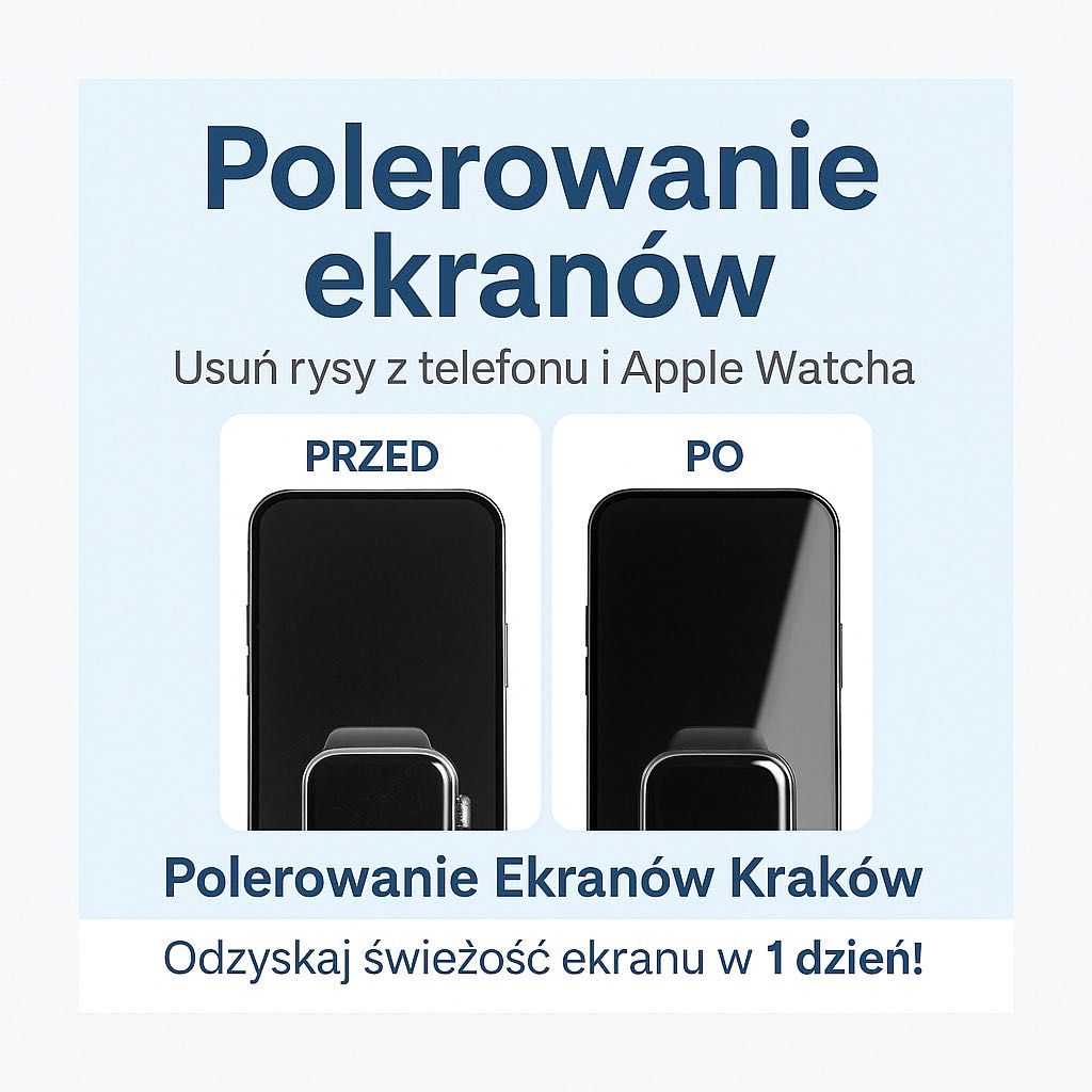 Polerowanie ekranu telefonu i Apple Watch, Usuwanie rys iPhone samsung