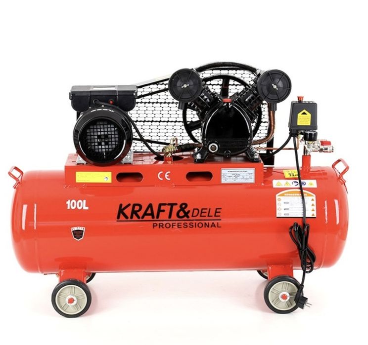 Kompresor olejowy  sprężarka 100l 230V dwutłokowy