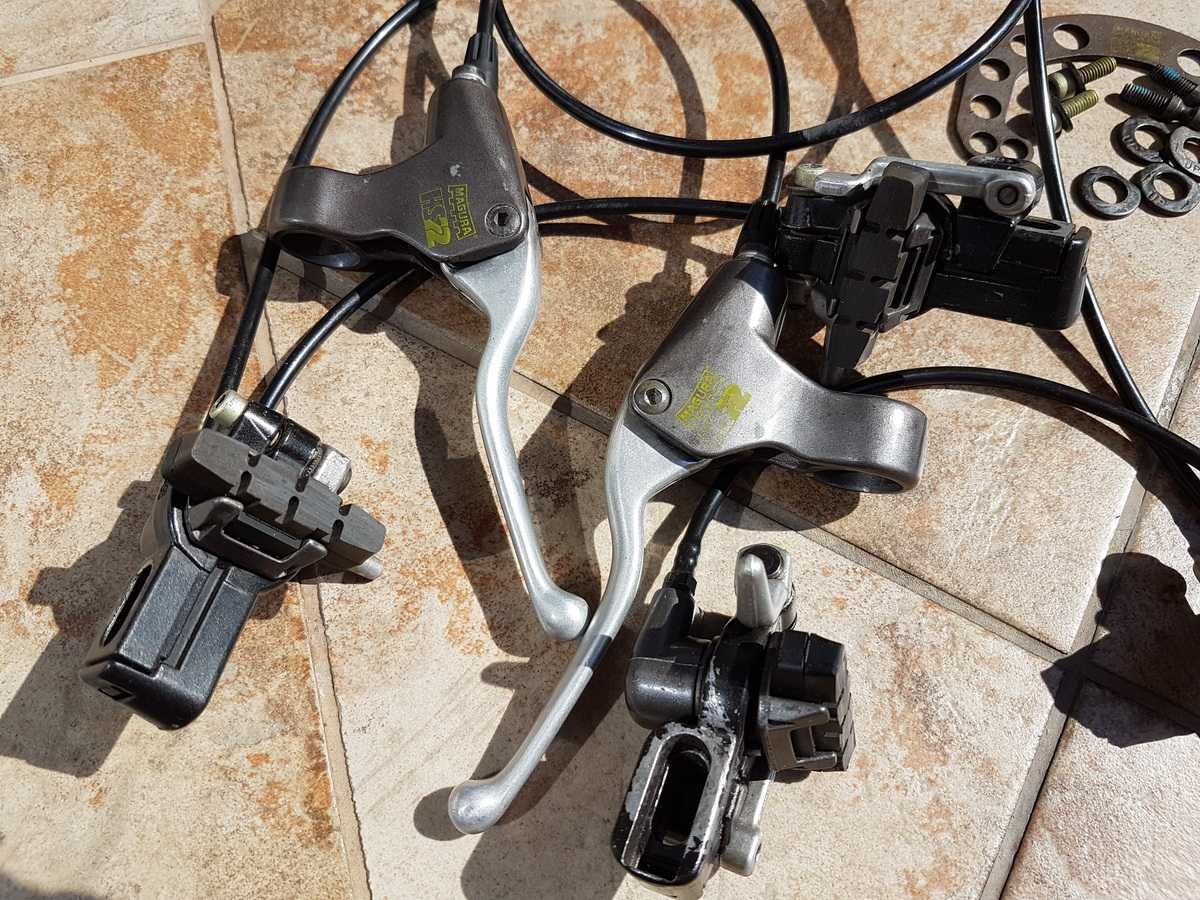 hamulce hydrauliczne MAGURA HS22, retro mtb, komplet