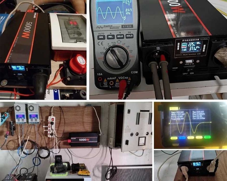 Inversor de corrente 5000w 24v onda pura USB