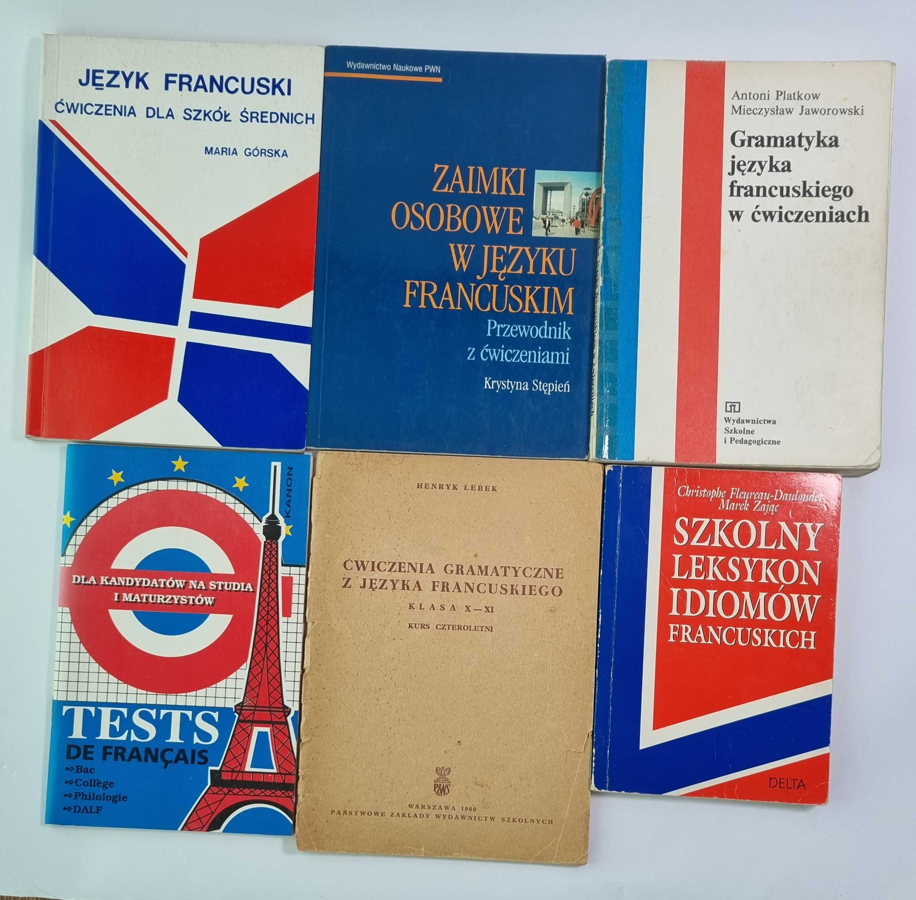 Zestaw książek do nauki języka francuskiego francuski gramatyka słowni