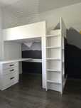 Ikea SMÅSTAD – łóżko antresola z biurkiem i szafą – 90x200