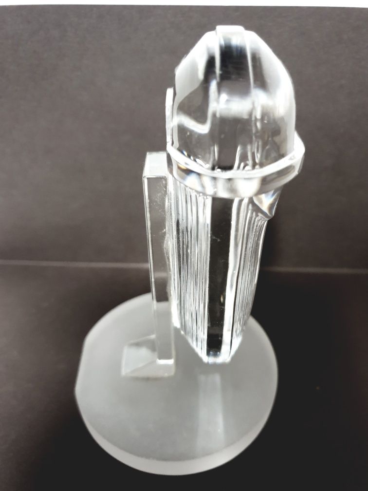 Fantástico pisa papel / escultura "microfone vintage" em cristal artís