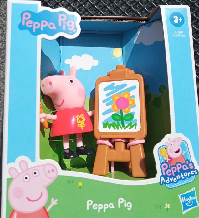 NOWA Świnka Peppa Pig obraz sztaluga figurka Słodki Zestaw Oryginale