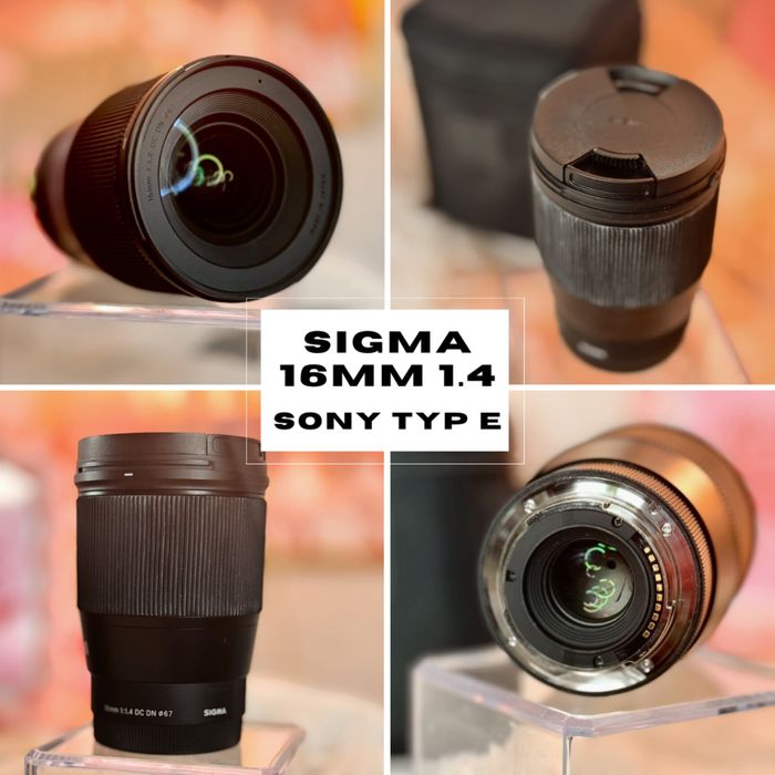 Obiektyw Sigma 16 mm 1.4 sony E IDEALNY stan