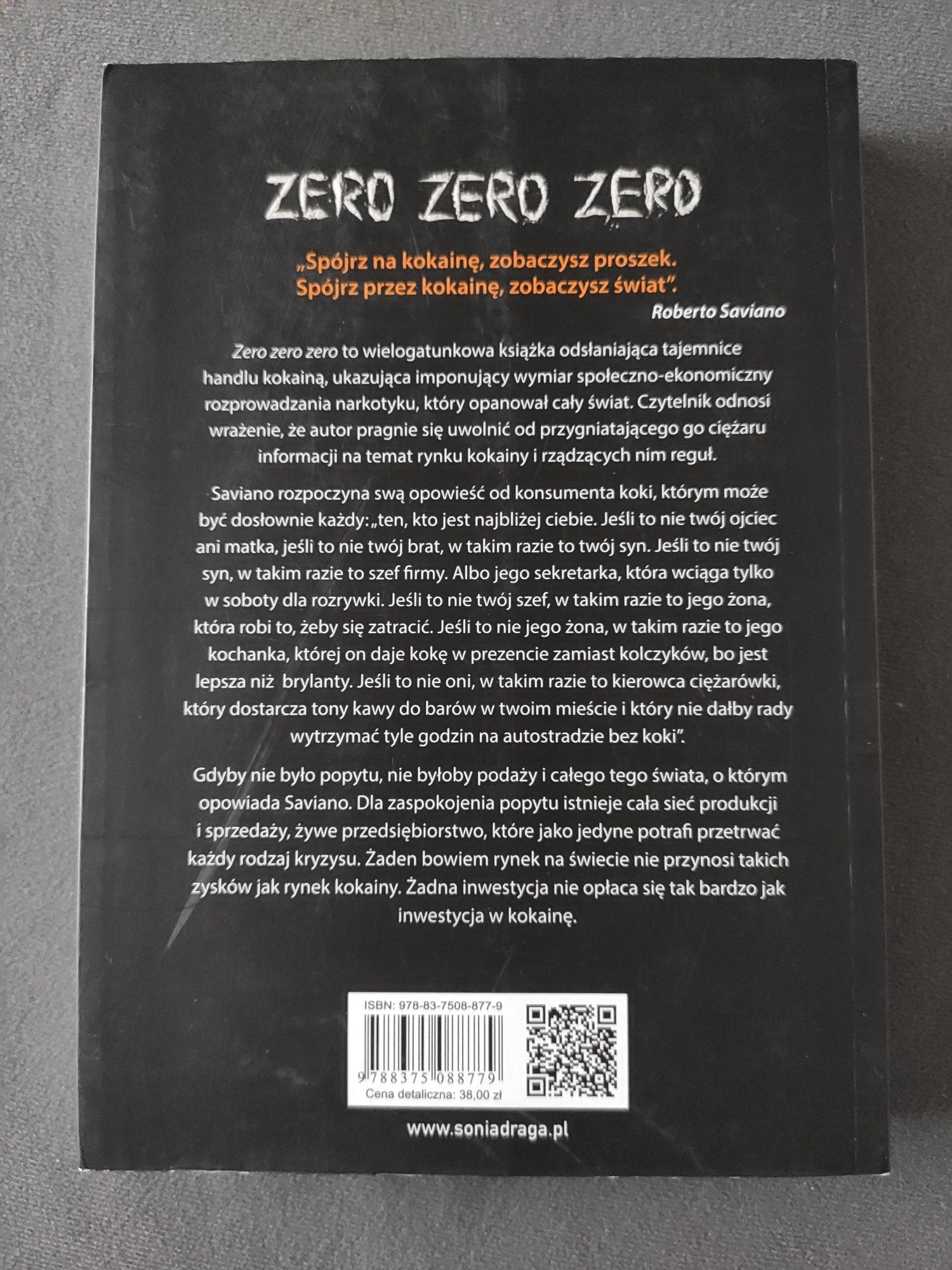 Książka Zero zero zero Roberto Saviano literatura współczesna powieść