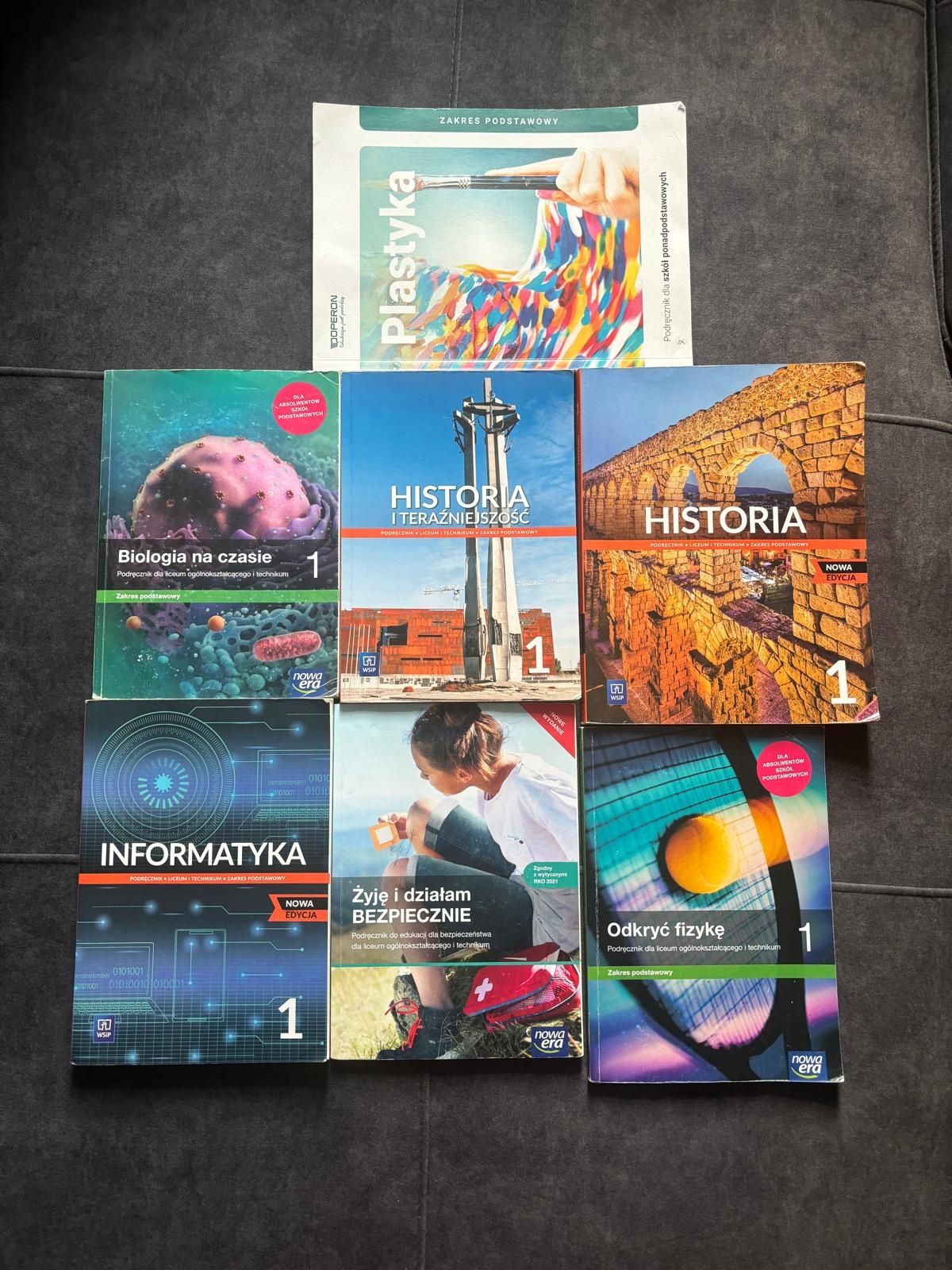 Podręczniki do klasy pierwszej liceum i technikum,zakres podstawowy.