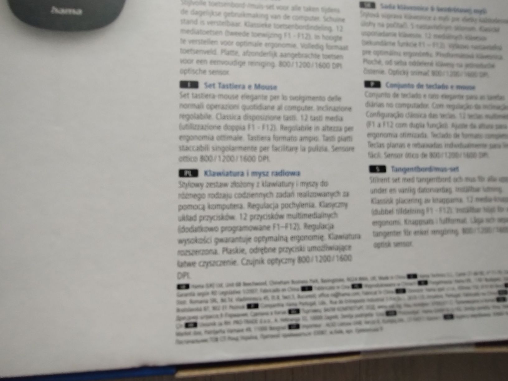 Klawiatura z myszką Hama - NOWE