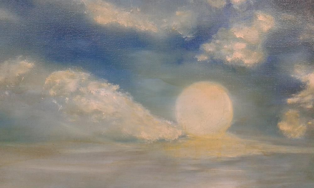 Wielki obraz olejny 100x81 cm na płótnie sygnowany