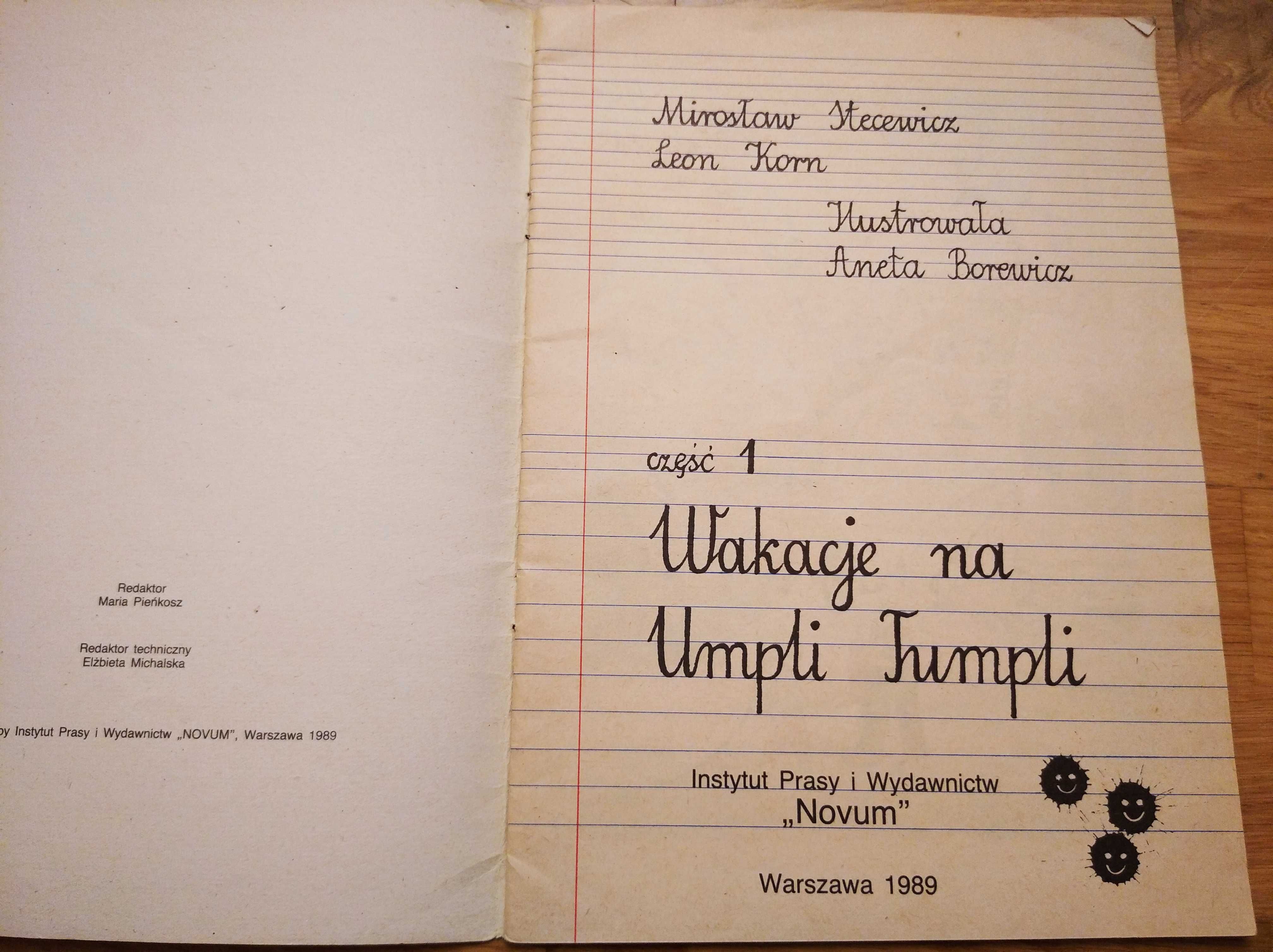 Książka Wakacje na Umpli Tumpli Stecewicz 1989
