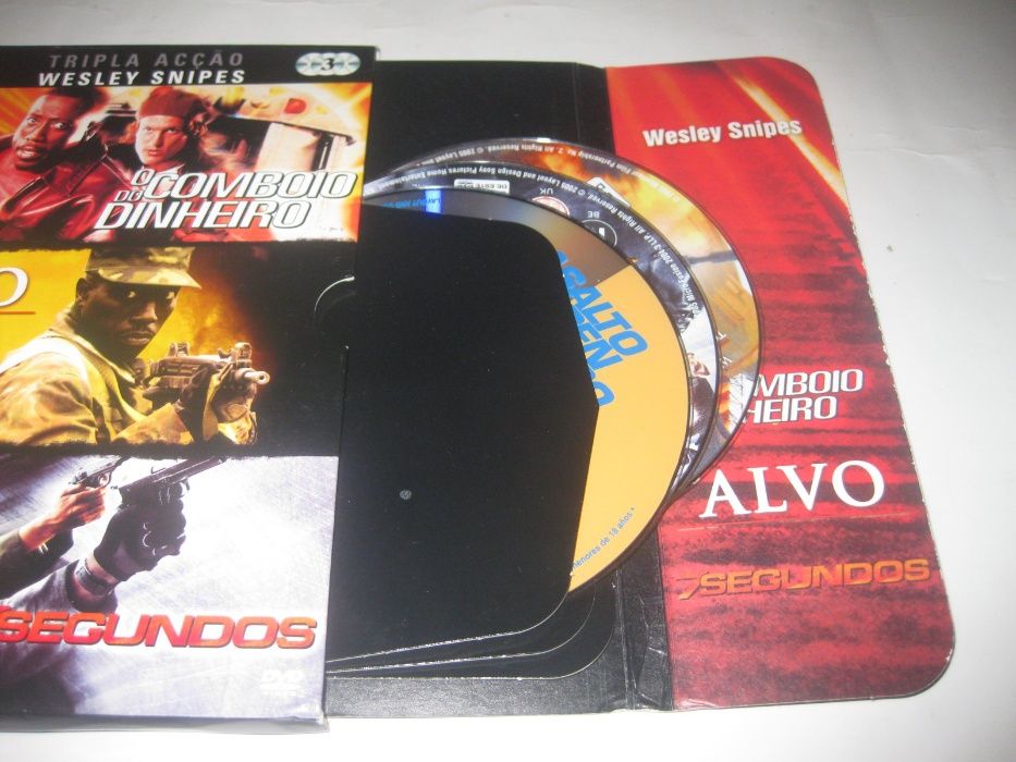 3 Filmes em DVD com "Wesley Snipes" Edição Digipack