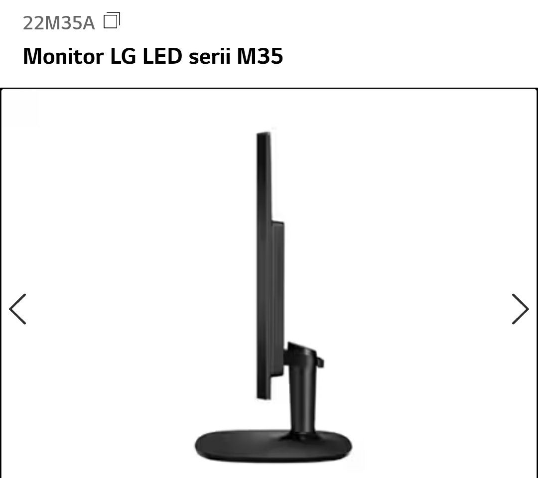 monitor LG 21,5" LCD LED 22M35A