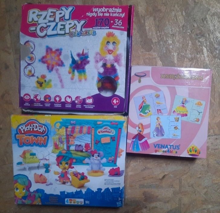 Rzepy czepy play doh i puzzle