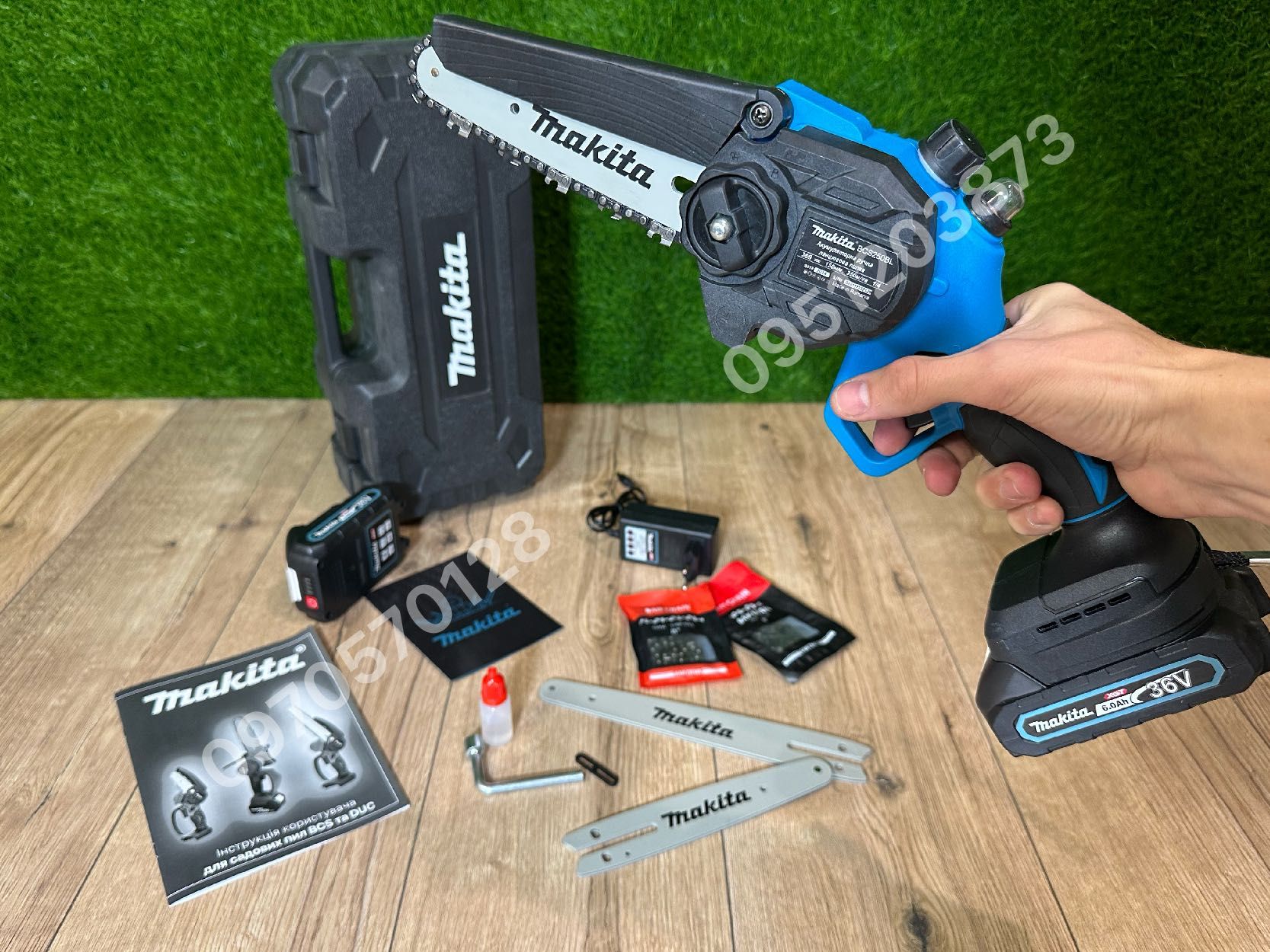 Аккумуляторная цепная Мини пилка Makita BCS250BL 36V 6Ah веткорез