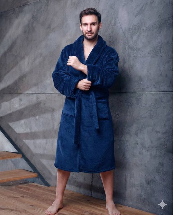 Чоловічі махрові халати Мʼякі плюшеві