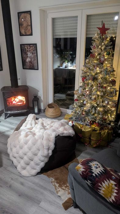 Árvore de Natal com Neve Artificial