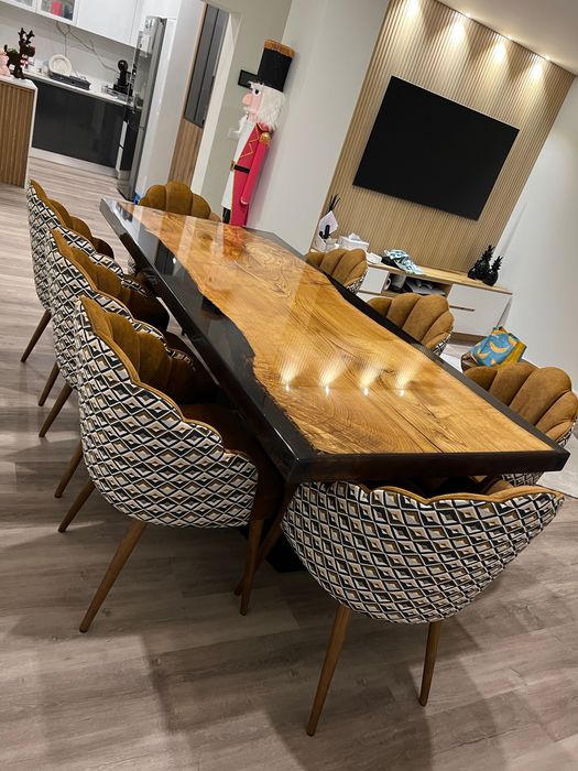 Mesas jantar resina epoxy