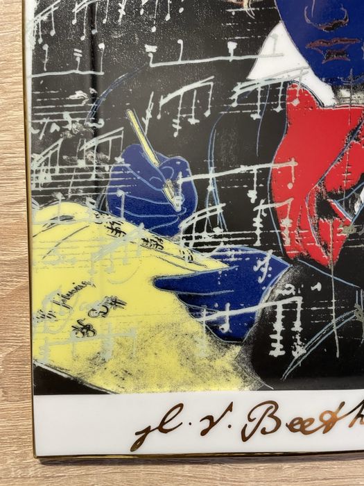 Porcelanowy obraz Andy Warhol Beethoven limitowany unikat