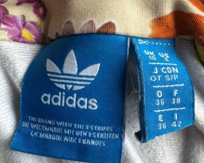 Adidas bluza w kwiaty zapinana na zamek 36 38, AJ8151