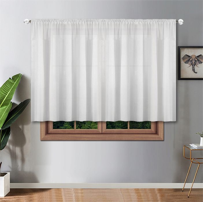 Firanka Woal Śnieżnobiała 150x400 cm z Taśmą