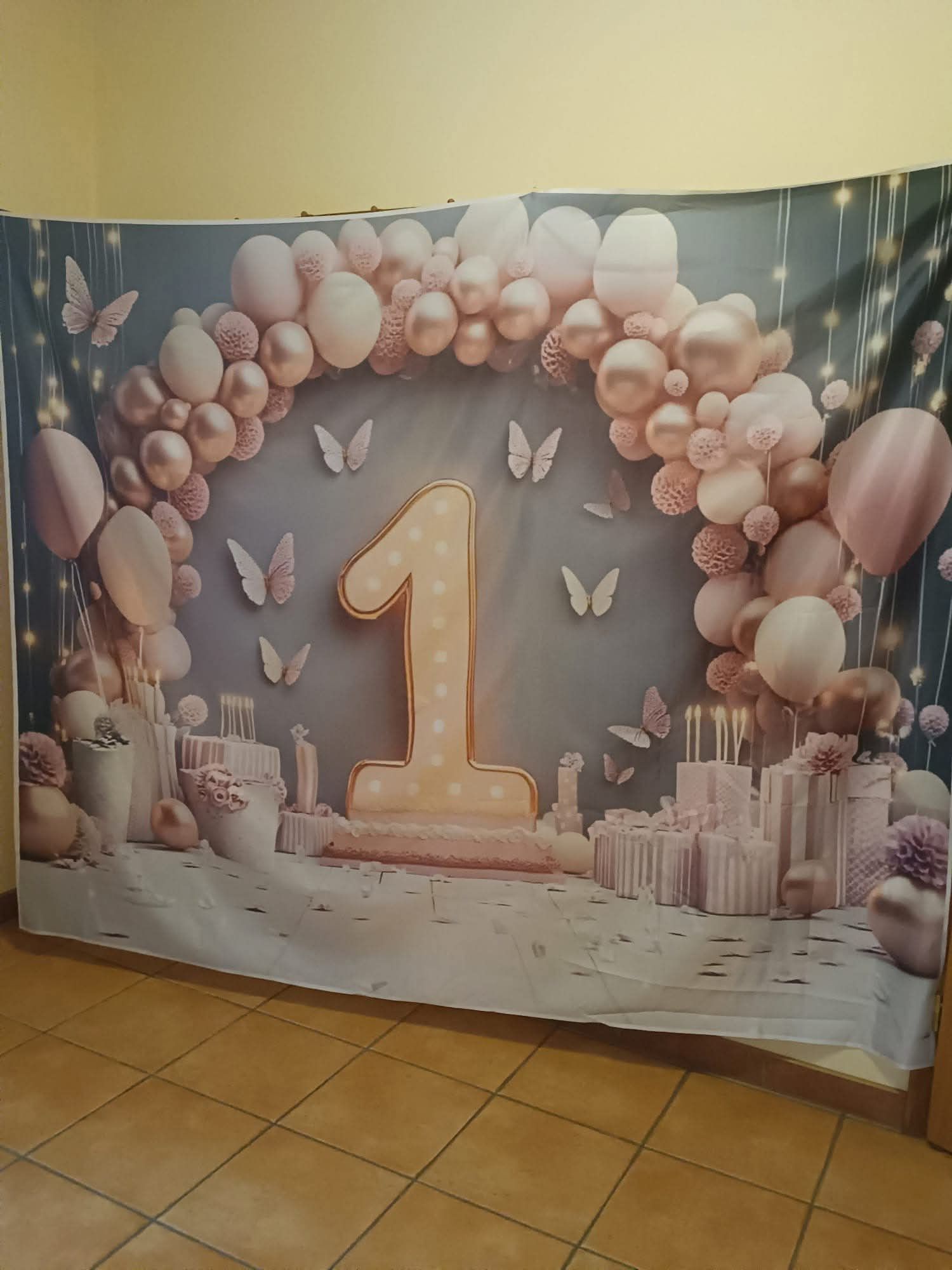 Baner na roczek tło urodzinowe