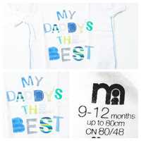 mothercare, bluzka "My daddy is the best", rozm. 80