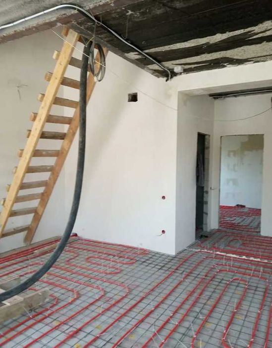 Машинна штукатурка стін (стен) - стяжка підлоги(пола).