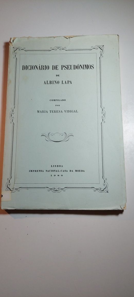 Dicionário de Pseudónimos - Albino Lapa (1980)