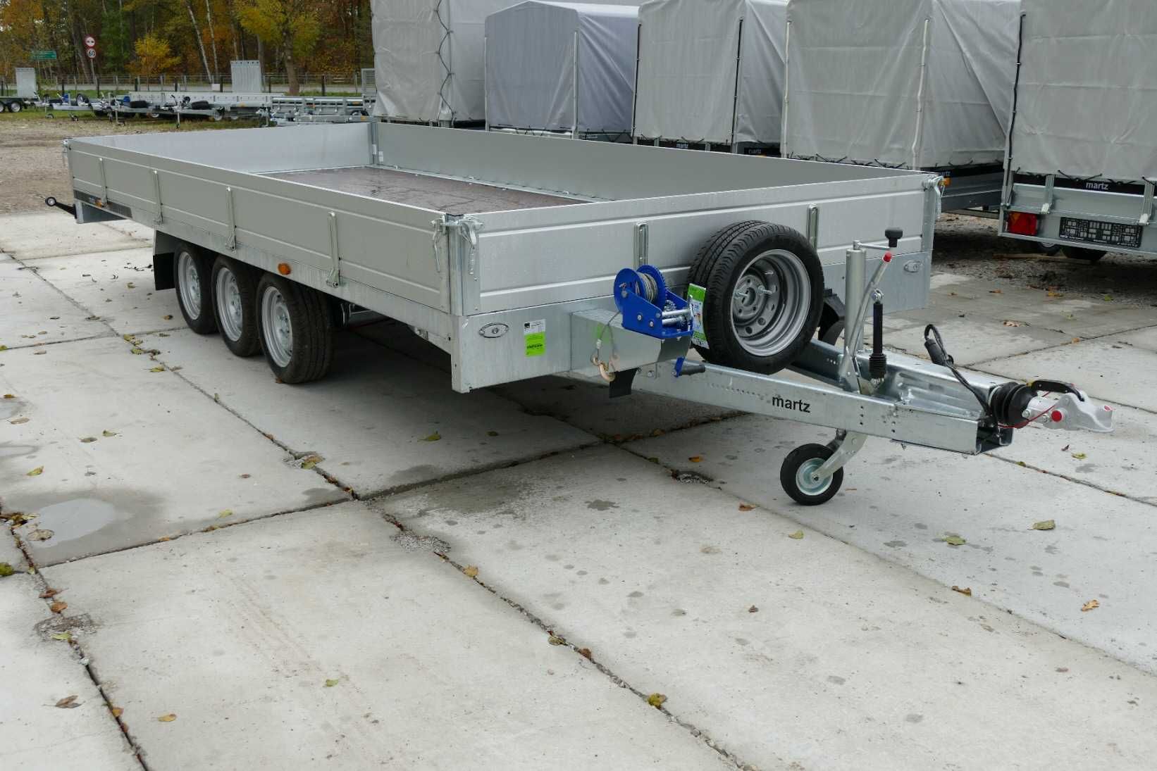 Przyczepa laweta platforma Martz GT Plateau 500/3 Burty Alu DMC 3500kg