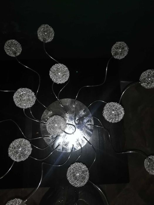 Lampa sufitowa srebrna