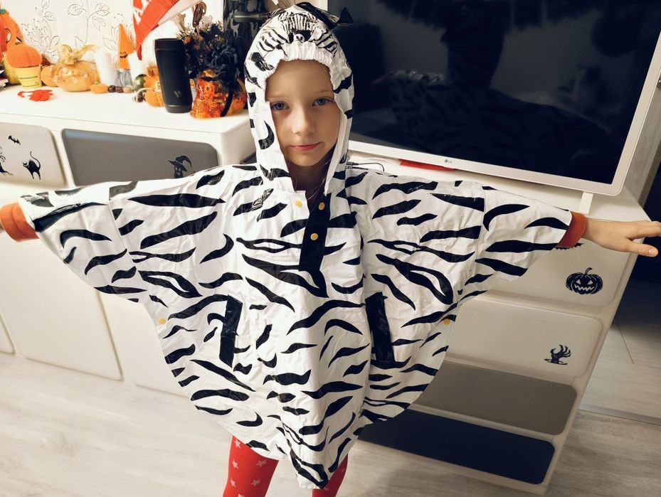 Ponczo przeciwdeszczowe zebra r.104/110