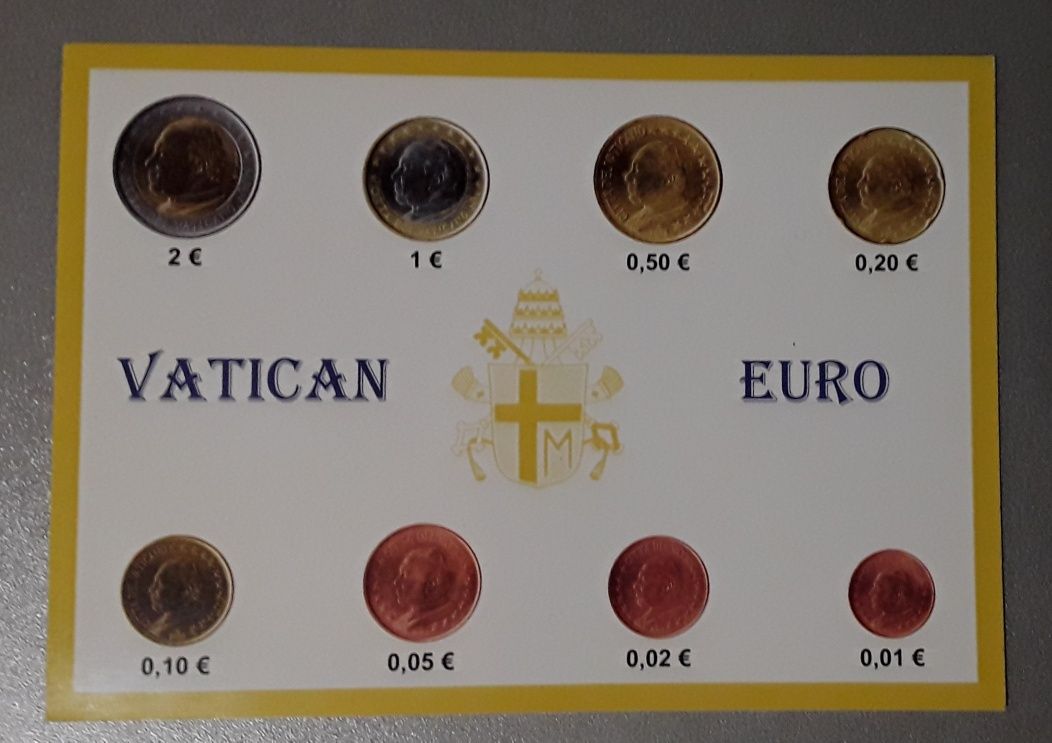 Postal Vatican Euro - Moedas de Euro do Vaticano