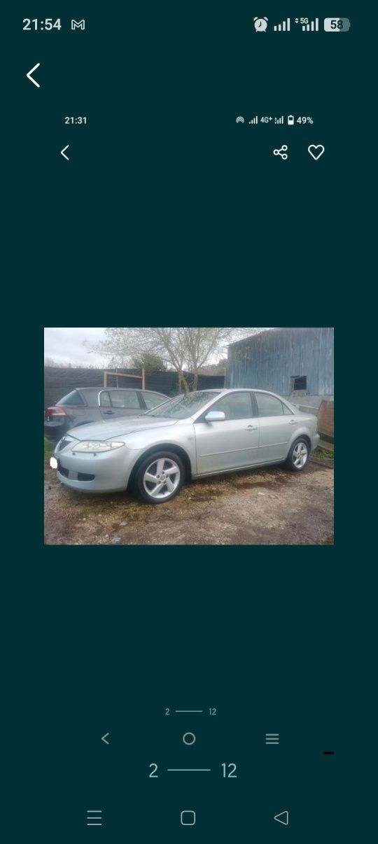 Mazda 2.0 gasolho ano 2003 so peças
