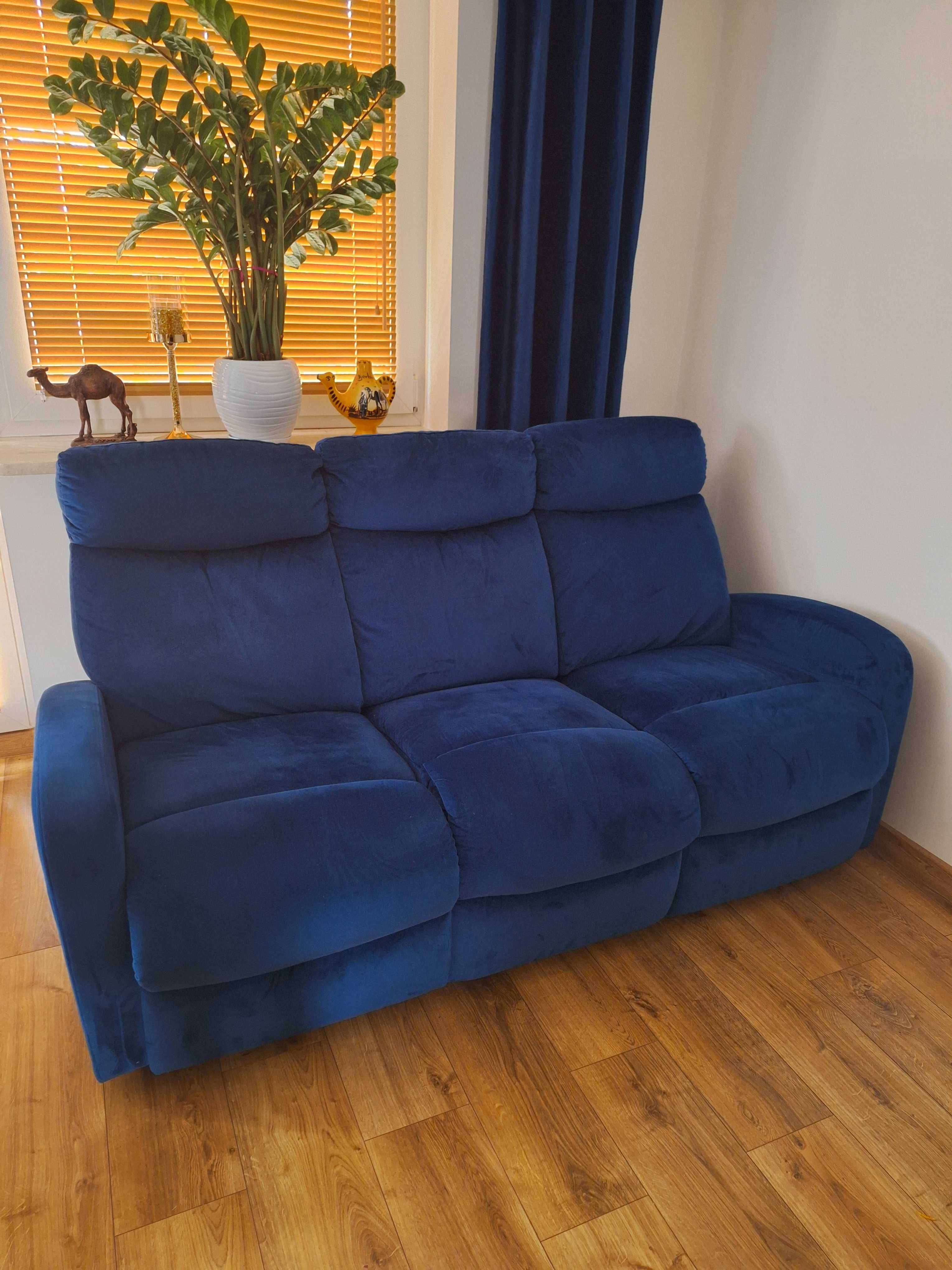 Kanapa sofa niebieska łóżko wypoczynek