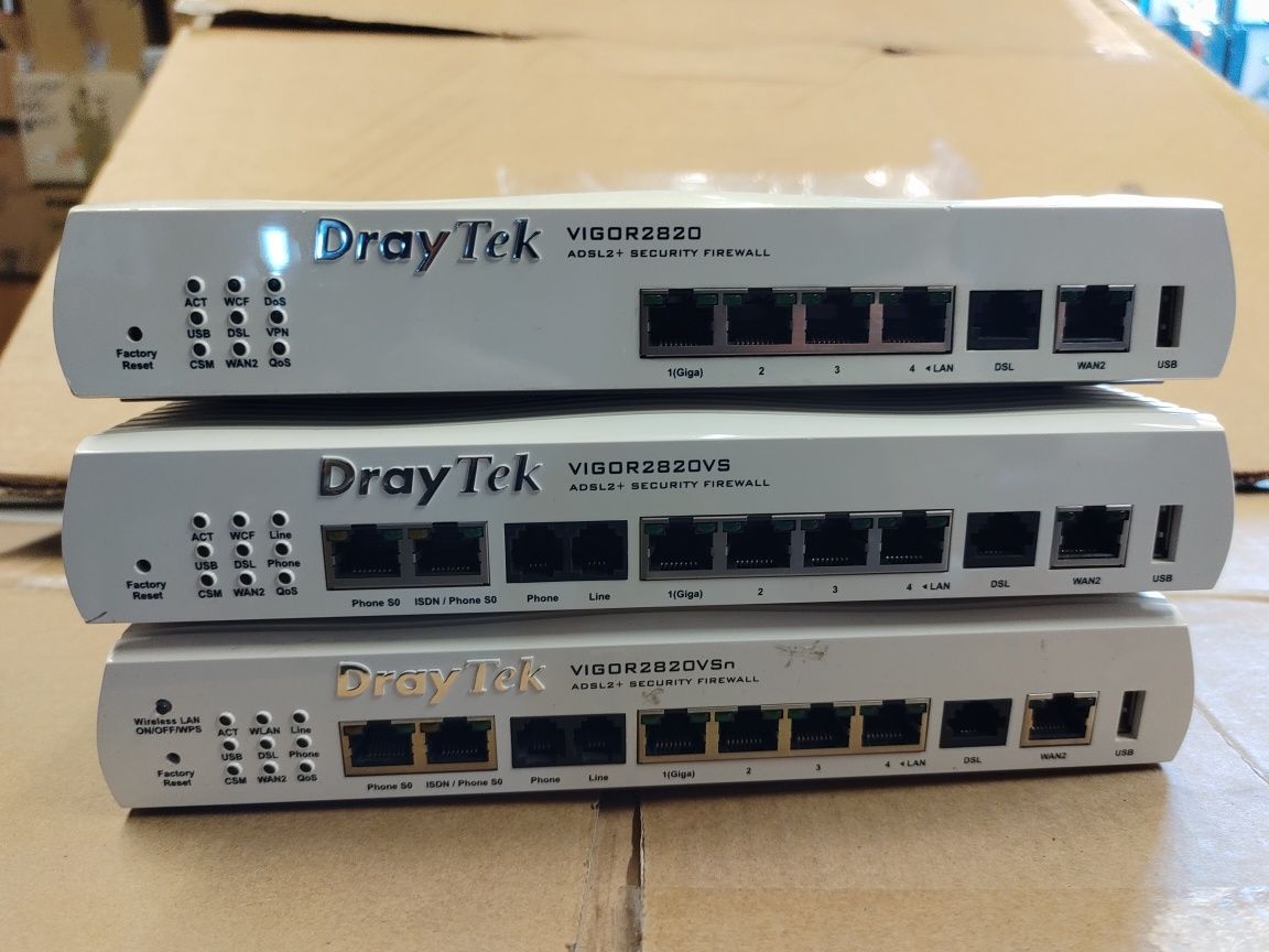 Draytek 2820VS e 2820VSN ( Router IP PBX Central Telefonica )