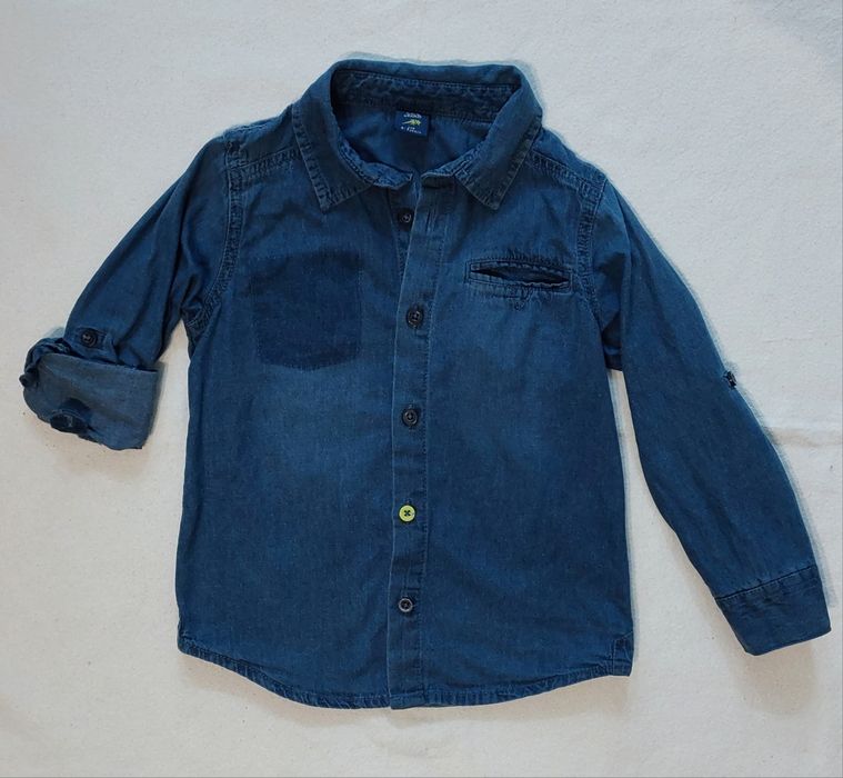 Рубашка котоновая джинсовая Zara Disney Mickey H&M